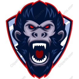 Fierce Gorilla Head