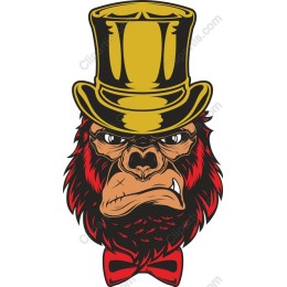 Stylish Gorilla in a Top Hat