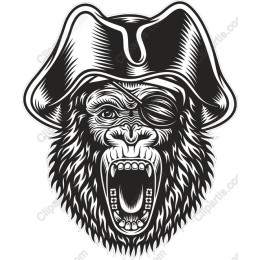 Fierce Pirate Gorilla