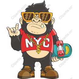 Funky Gorilla Skateboard