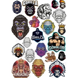 Gorilla Clipart Bundle
