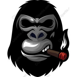 Fierce Gorilla Smoking Cigar