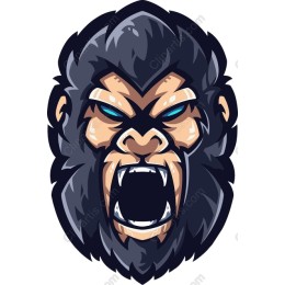 Fierce Gorilla Head