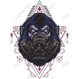 Gorilla Power: Edgy with Gas Mask