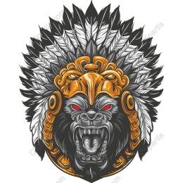 Fierce Tribal Gorilla Head