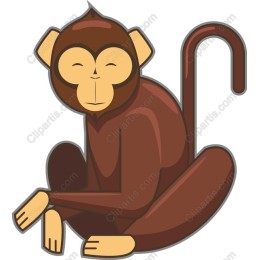 Playful Cartoon Monkey