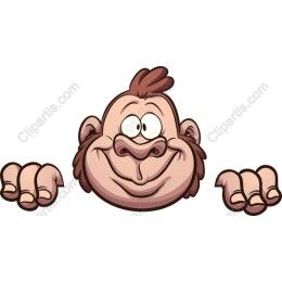 Playful Cartoon Gorilla