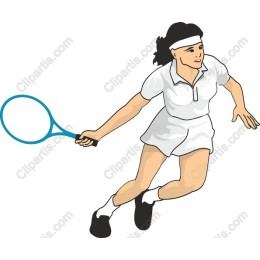 Dynamic Female Tennis Player