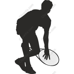 Tennis Player Serving
