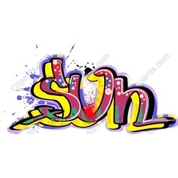 Vibrant Sun Graffiti