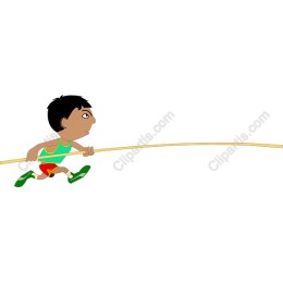 Vibrant Young Athlete Pole Vault