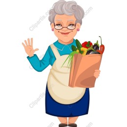 Grandmother with Vegetables