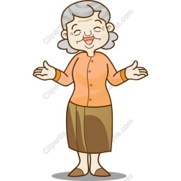 Cheerful Grandma Character