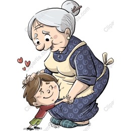 Heartwarming Grandmother and Grandson