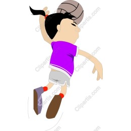 Energetic Girl Basketball