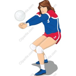 Dynamic Female Volleyball Player