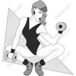 Dynamic Female Weightlifter