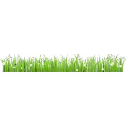 Vibrant Grass with Floral Accents