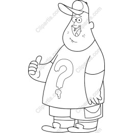 Cheerful Cartoon Character