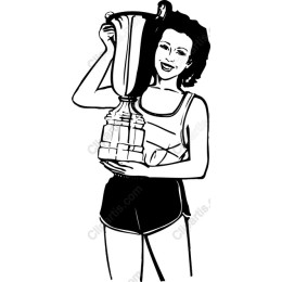 Victory Celebration : Woman with Trophy