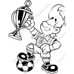 Cheerful Soccer Player Trophy