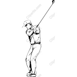 Golfer Mid-Swing