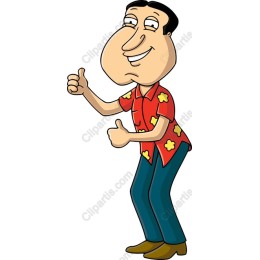 Cheerful Thumbs-Up Character