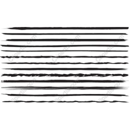 Hand-Drawn Black Brush Stroke Collection