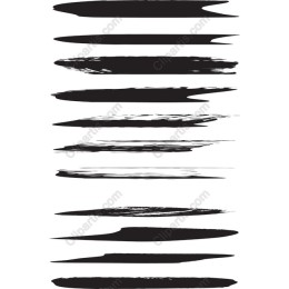 Black Brush Stroke Set