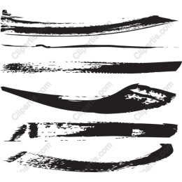 Artistic Black Brush Stroke Collection