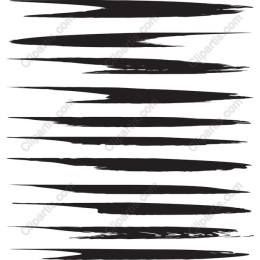 Artistic Black Brush Stroke Set