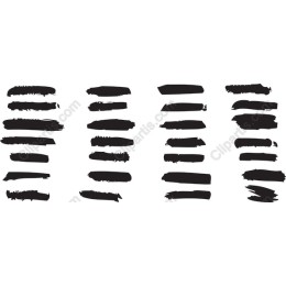 Black Brush Stroke Set