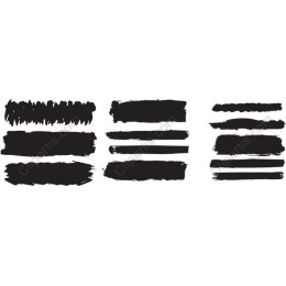 Black Brush Stroke Set