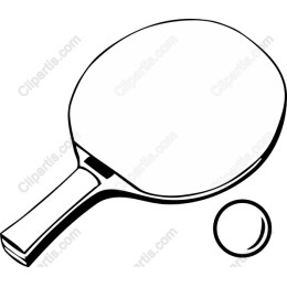 Ping Pong Paddle and Ball