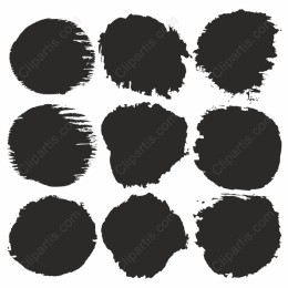 Artistic Black Paint Brush Stroke Collection