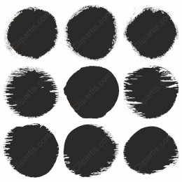 Black Brush Stroke Circles Pack