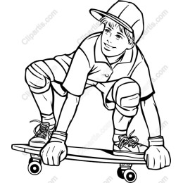 Vibrant Skateboarder