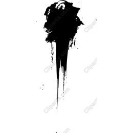 Abstract Black Ink Splash