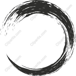 Artistic Circular Brushstroke