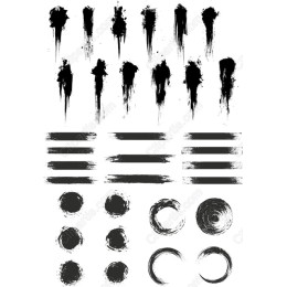 Dynamic Ink Brush Stroke Set