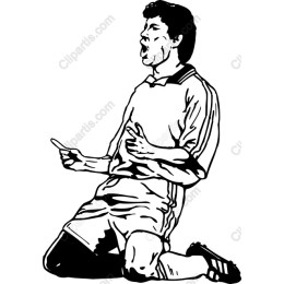 Ecstatic Soccer Player Celebration
