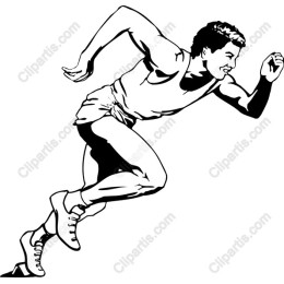 Dynamic Male Sprinter