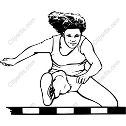 Dynamic Female Athlete in Motion