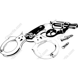 Handcuffs and Revolver