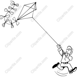 Joyful Kite Flying Boy