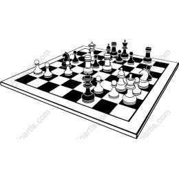 Chess Game in Black and White