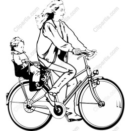 Mother and Child Cycling