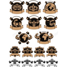 Muscle Power Clipart Set - Dynamic Fitness