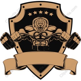 Lion Weightlifting Shield