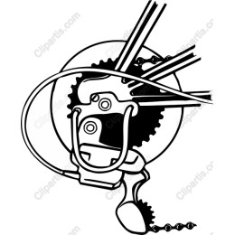 Stylized Bicycle Gear and Brake